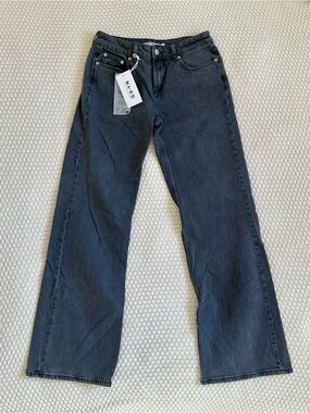 NWT NA-KD Dark Grey Low Rise Jeans
